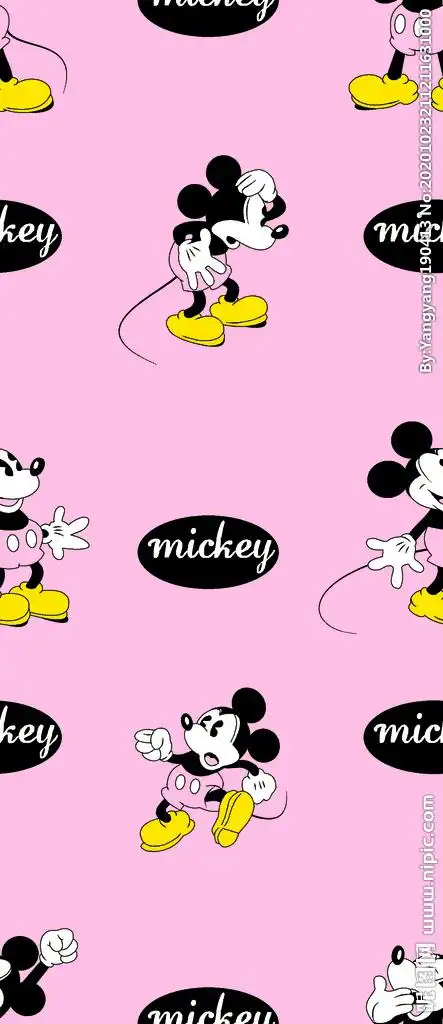 字母卡通动物米奇印花图片