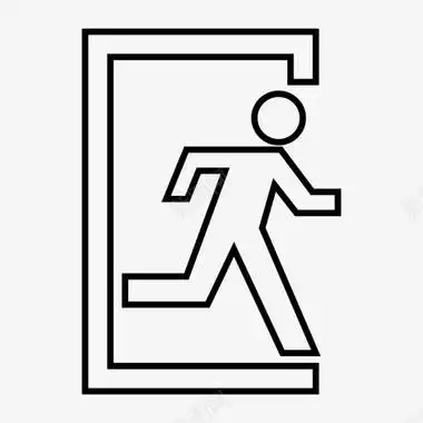 出口紧急出口出口门图标