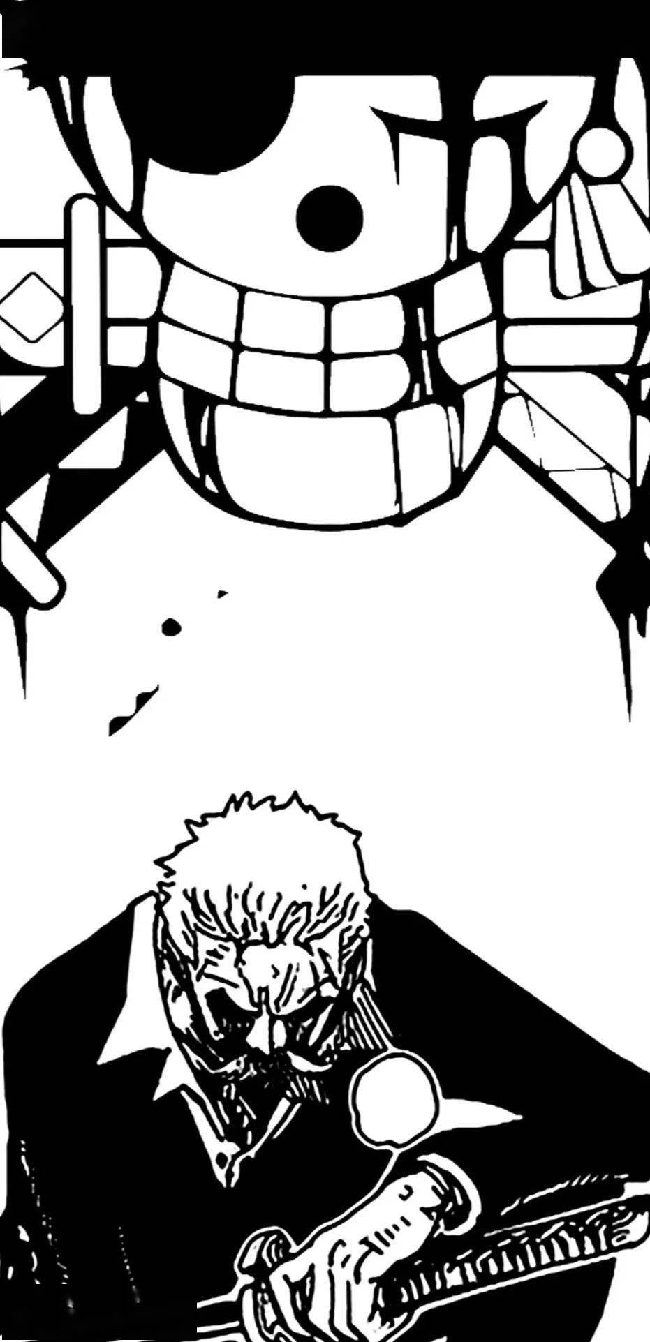 海贼王壁纸黑白索隆