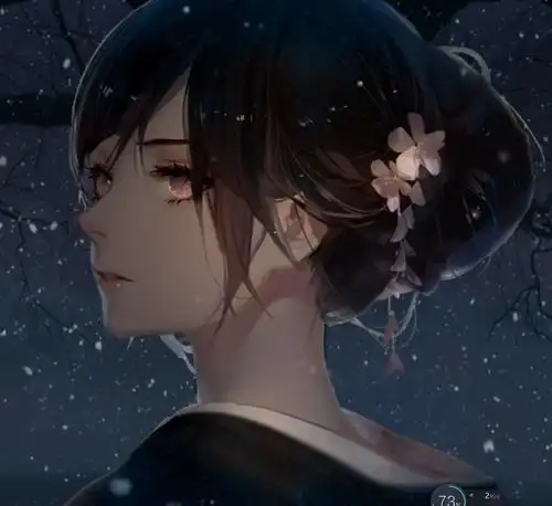 动漫侧脸女生头像_头像图片_扣扣乐园