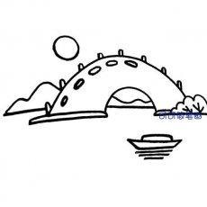 湖泊简笔画教程简单的河流简笔画步骤河流简笔画作品彩色图片湖面泛舟