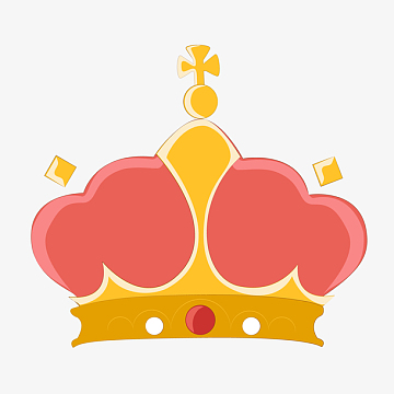 卡通角色扮演国王的皇冠