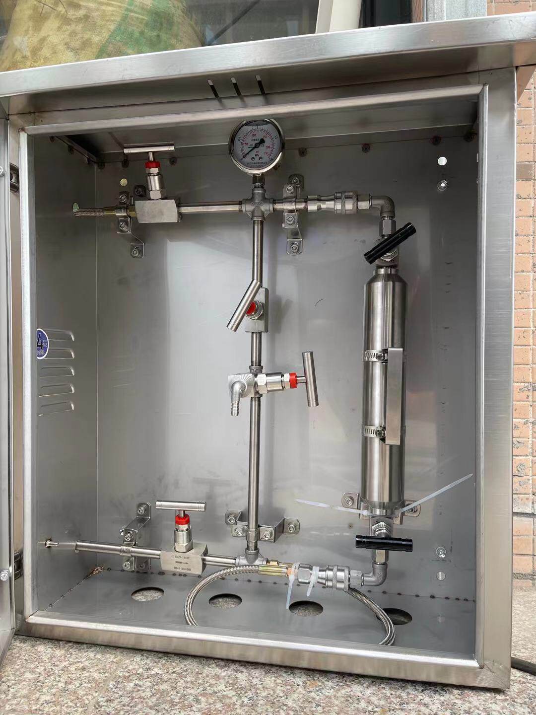 密闭采样器储罐密闭取样器液体气体工业取样器箱体法兰式高压带阀