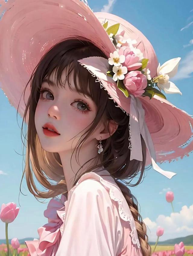 唯美头像〡戴帽子的女孩,陌上花开,可缓缓归矣