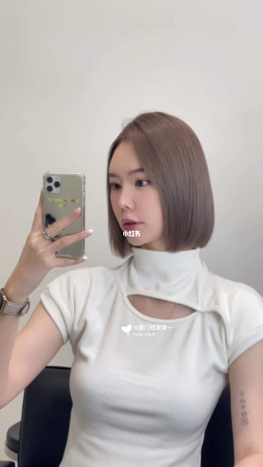 超适合秋冬的显白发型发色78一刀切短发