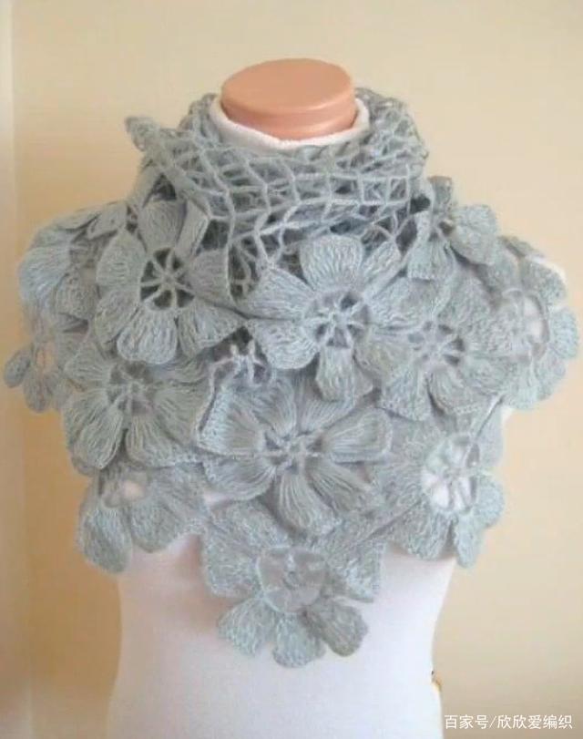 时髦又漂亮!超多款钩针编织女士披肩围巾,你喜欢哪款?