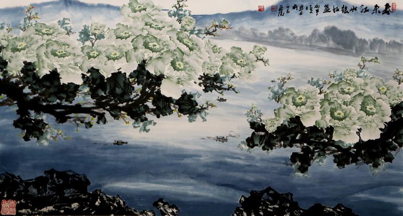 艺印像中国梦想温润世界赵岳牡丹山水精品鉴赏