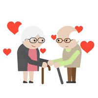 相亲相爱老年图片头像 恩爱老年人情侣头像【点击鼠标右键下载】