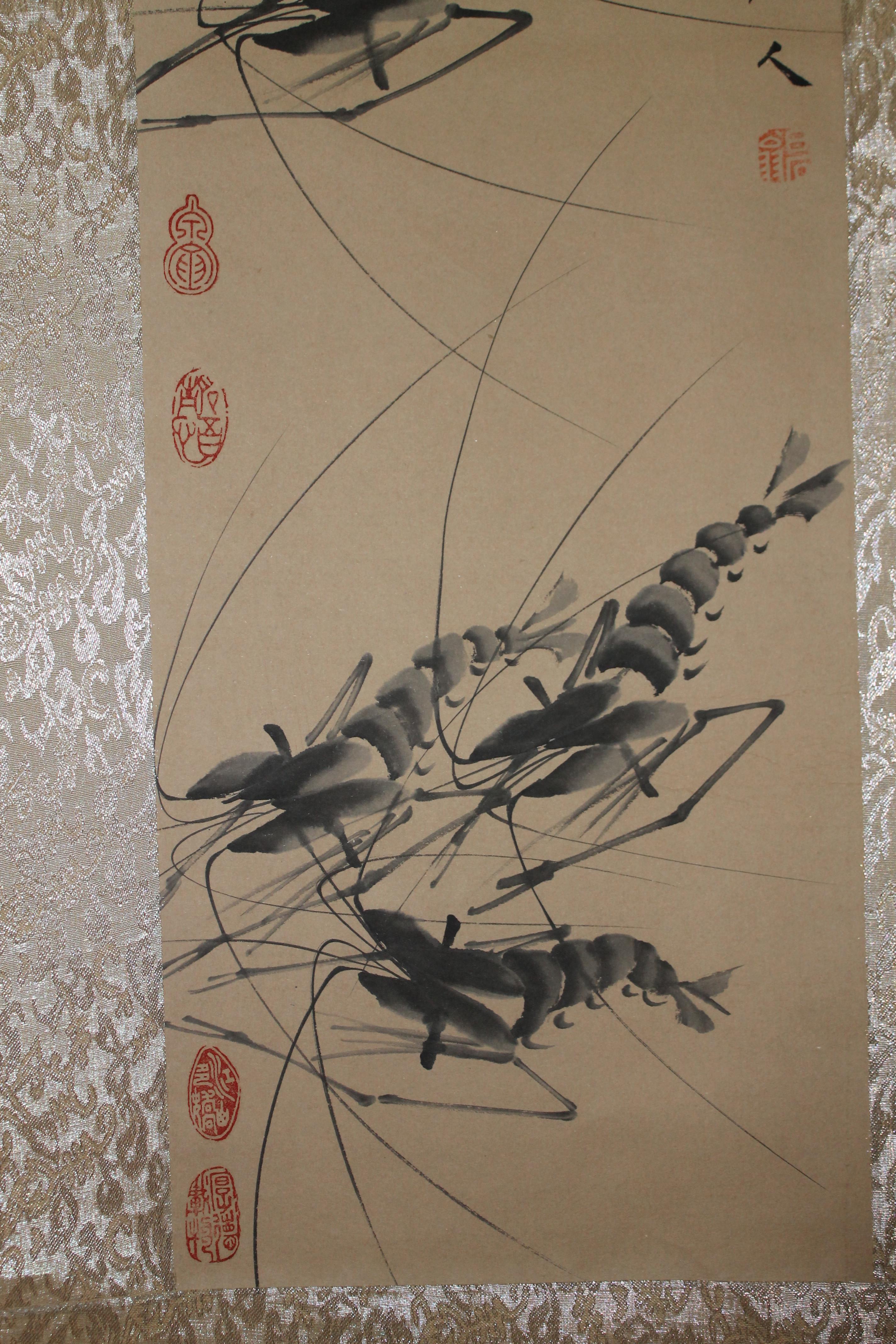 保证手绘 近现代中国绘画大师【齐白石虾 图】 拍品编号:28195720