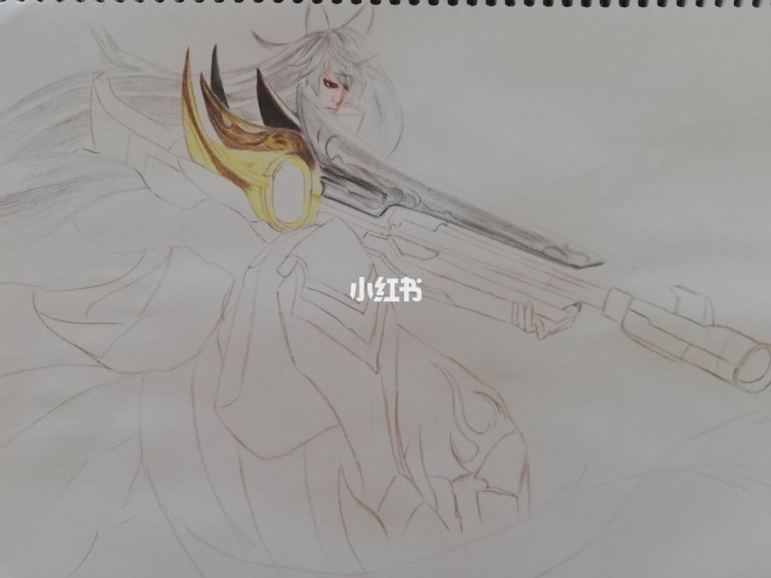 百里守约彩铅画(半成品)