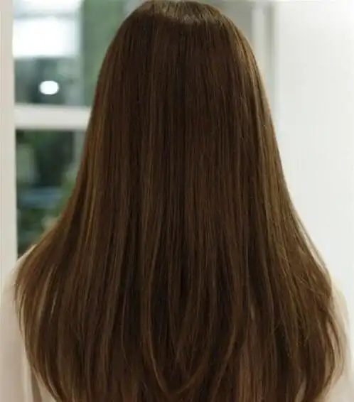 简单自然的中长直发,自然唯美气质女神_飘逸直发_女生发型大全