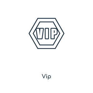 时尚设计风格的 vip 图标.在白色背景上隔离的 vip 图标.