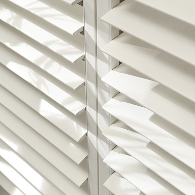 实木透气百叶窗客厅卧室书房d遮光帘推拉百叶门折叠窗简约美式定