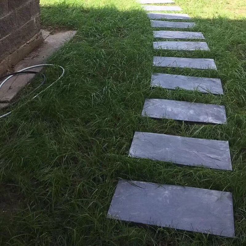 天然青石板踏步户外庭院地砖花园草坪踏脚园林铺路垫脚防滑汀步石