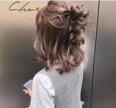 2020流行女生半扎式丸子头,慵懒清新,可爱唯美,有个性!_发型