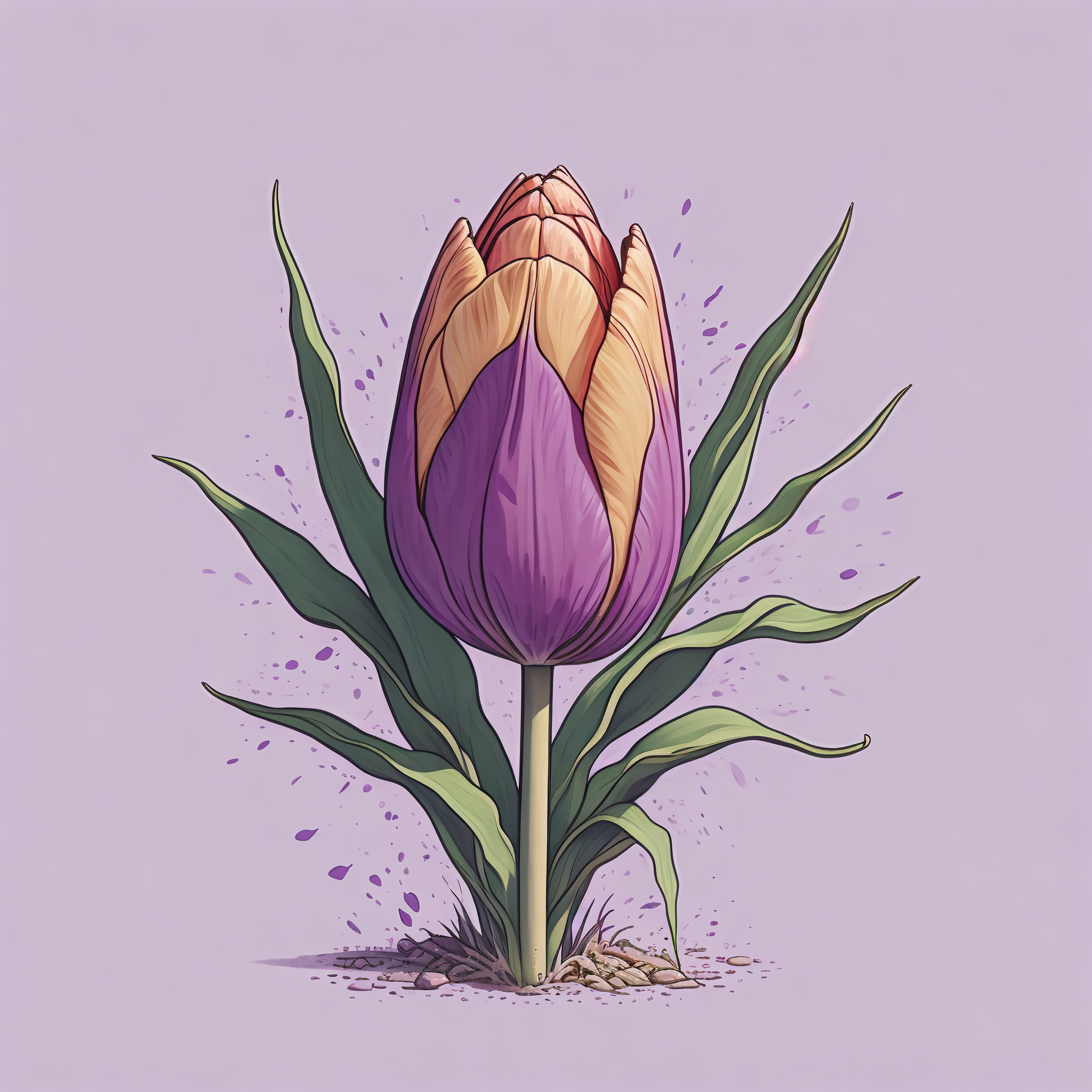 90紫色魅力|郁金香头像系列93