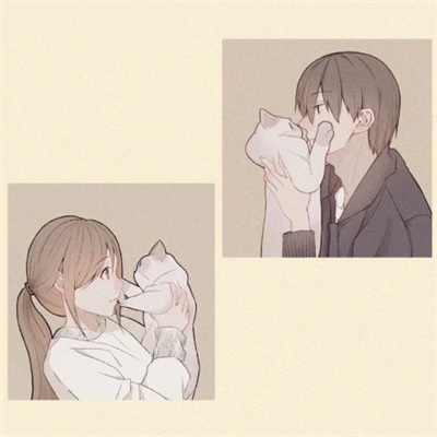 呆萌一对可爱情侣卡通头像好看的唯美情像