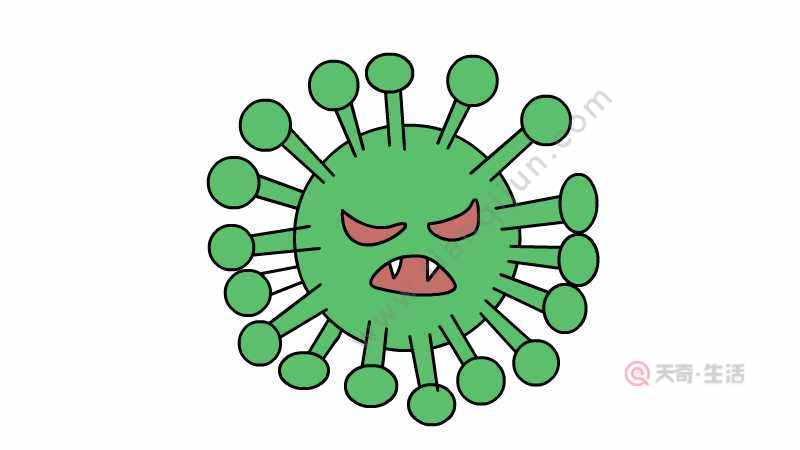 新冠状病毒卡通简笔画