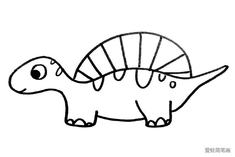 恐龙简笔画简单加步骤