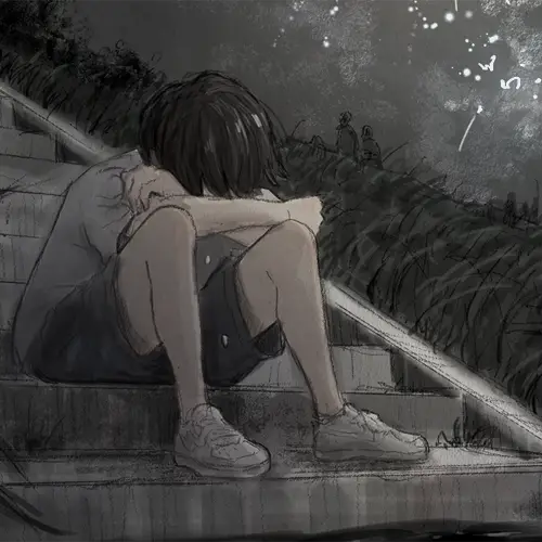 动漫男头丧到极致