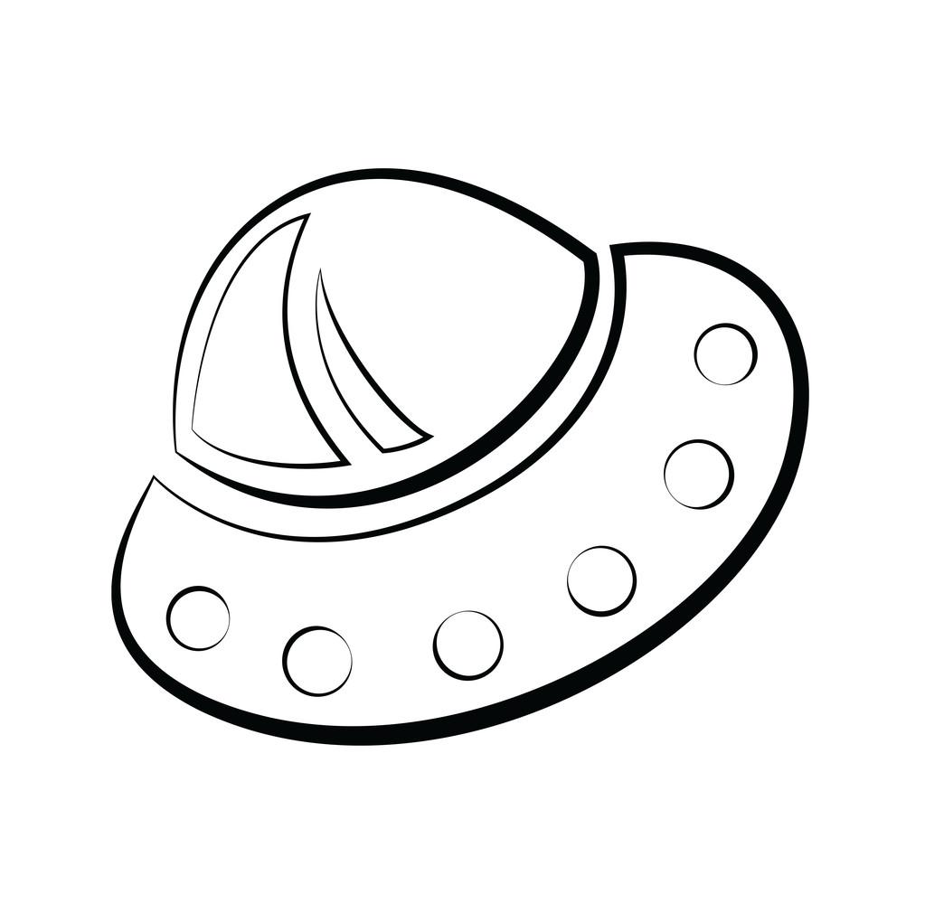 飞碟的插图,抽象元素矢量插画的飞碟