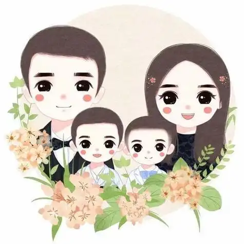 一家四口二个儿子微信头像 微信头像图片大全 -【爱个性】