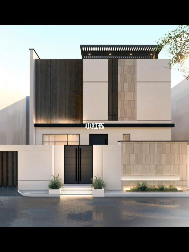 三层现代风格白色调自建别墅私宅