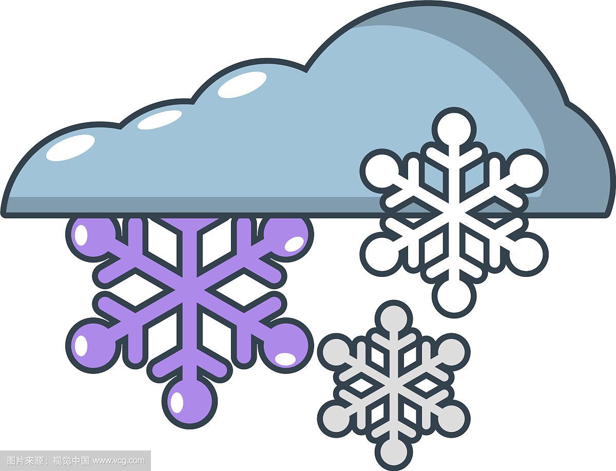 雪花图标卡通风格
