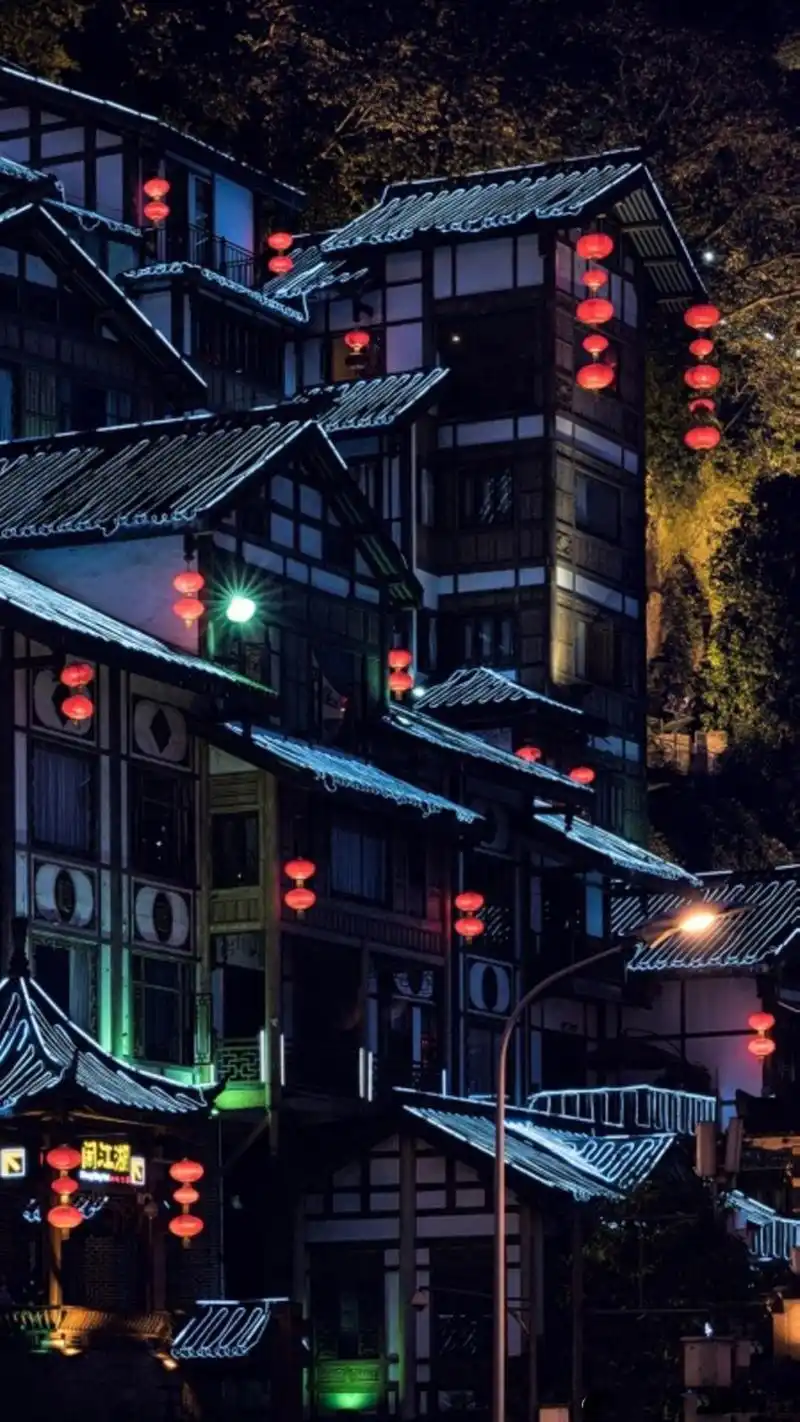 重庆繁华夜景高清图片手机壁纸