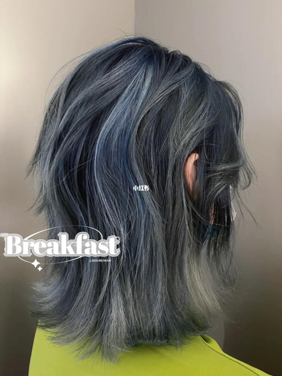 超级好看的灰蓝色立体挑染|瞬间美到爆炸!