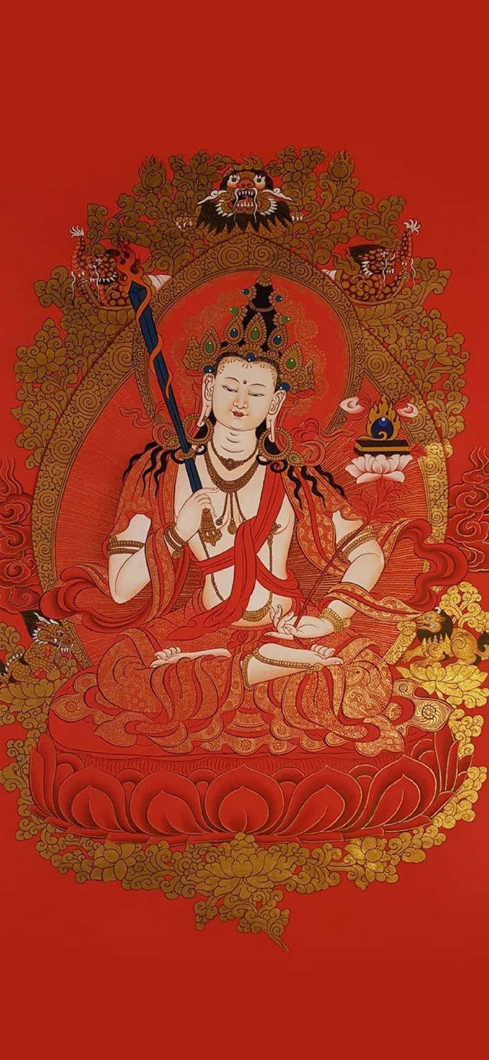 高清壁纸无水印#文殊菩萨佛像壁纸,见者福气满满,好运连连!