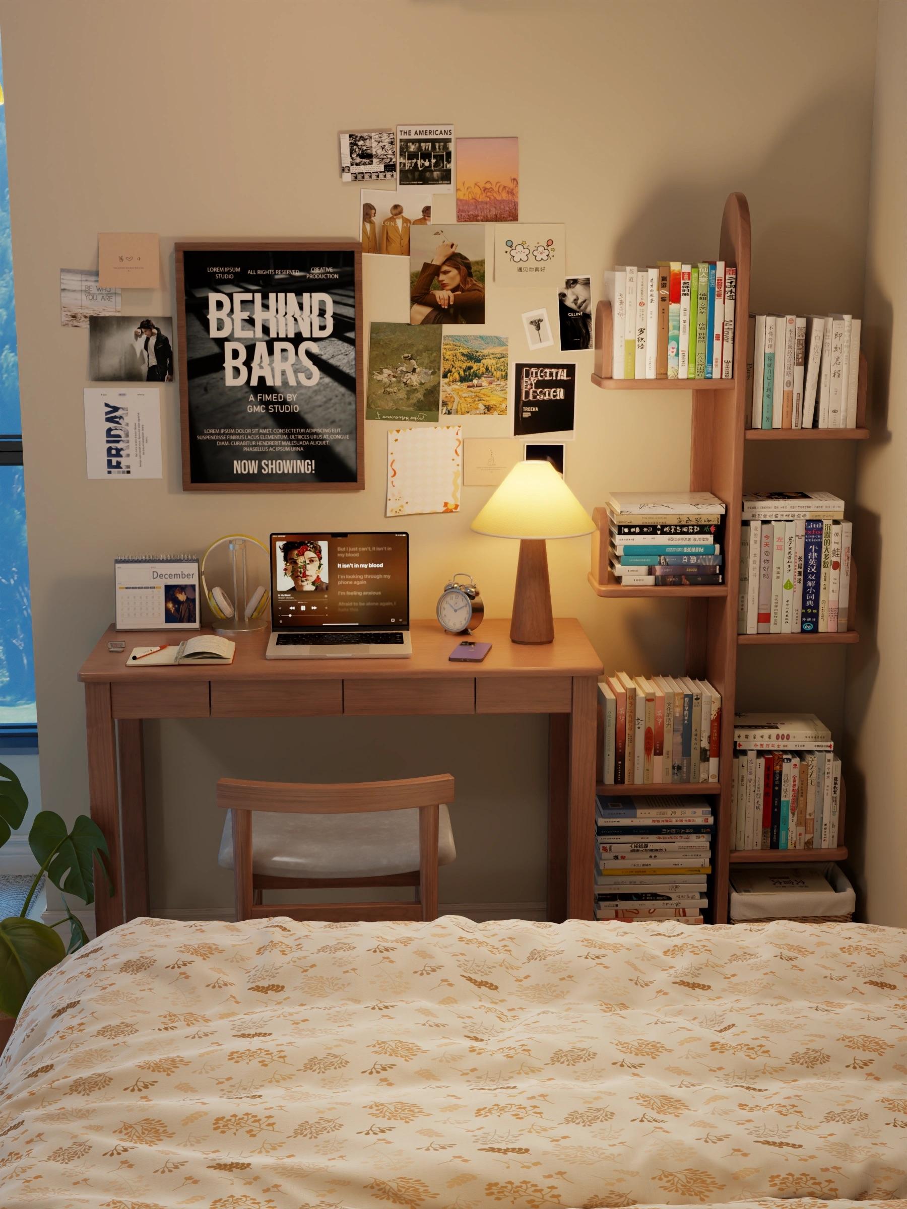 的想法: 书桌一角,这氛围感谁懂0909 br>好喜欢我的床尾书桌呀!