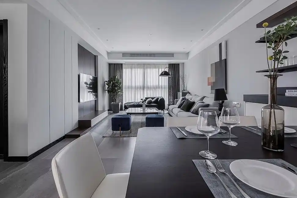 现代黑白灰家装效果图