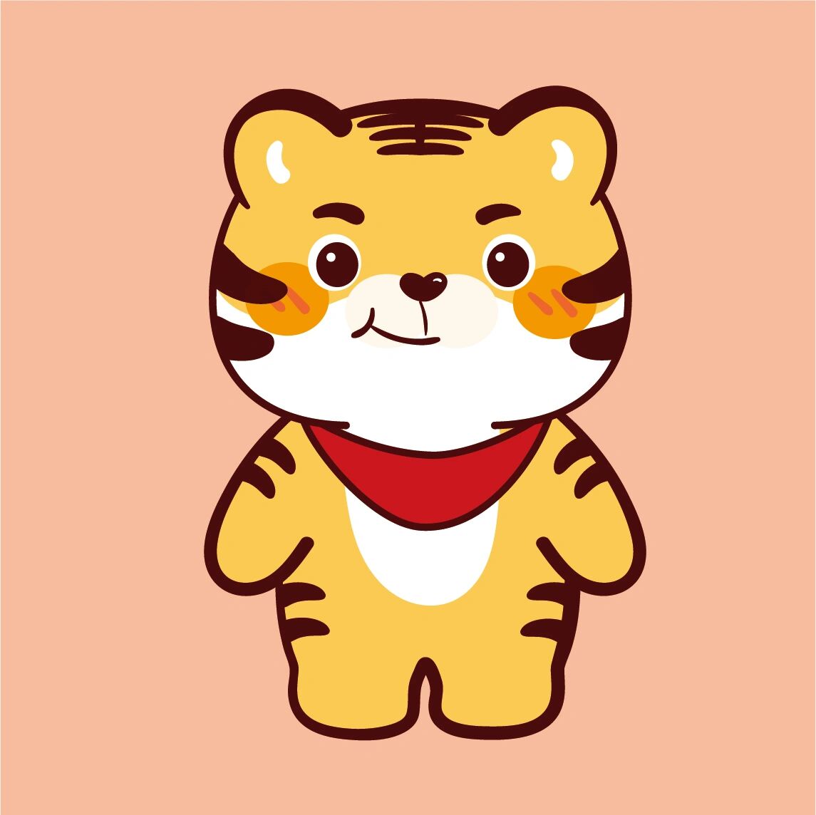 小老虎萌虎头像分享ip表情包卡通可爱生肖 虎小宝——微信表情包可